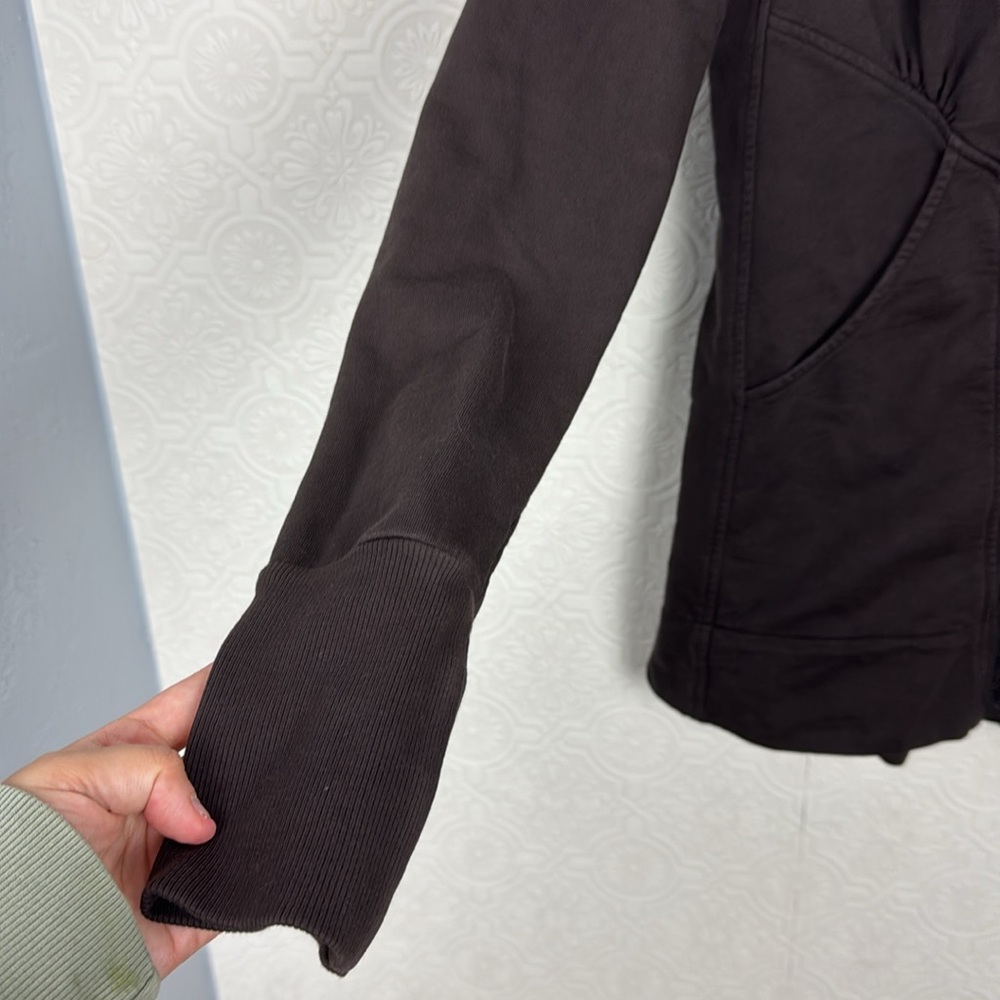 Prairie Underground Organic Cotton Hoodie Jacket Dark Brown Size Small Earthy - Picture 5 of 9